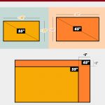 55" and 65" sizes and dimensions comparison