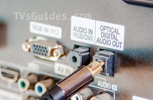 Connecting an optical digital cable to TV port